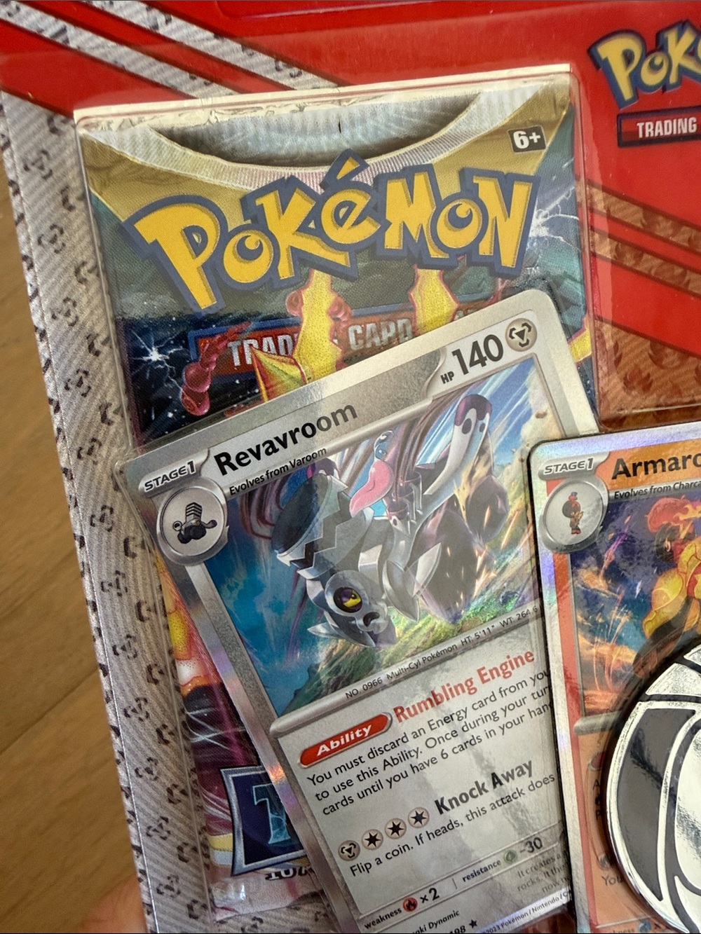 Pokemon Trading Card Game Booster Pack with Red, Purple, White, Orange Cards - Picture 4 of 5